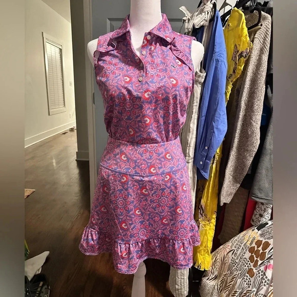 Vineyard Vines Athletic Set NWT skirt and top (sold together) XS katma floral - Picture 2 of 10